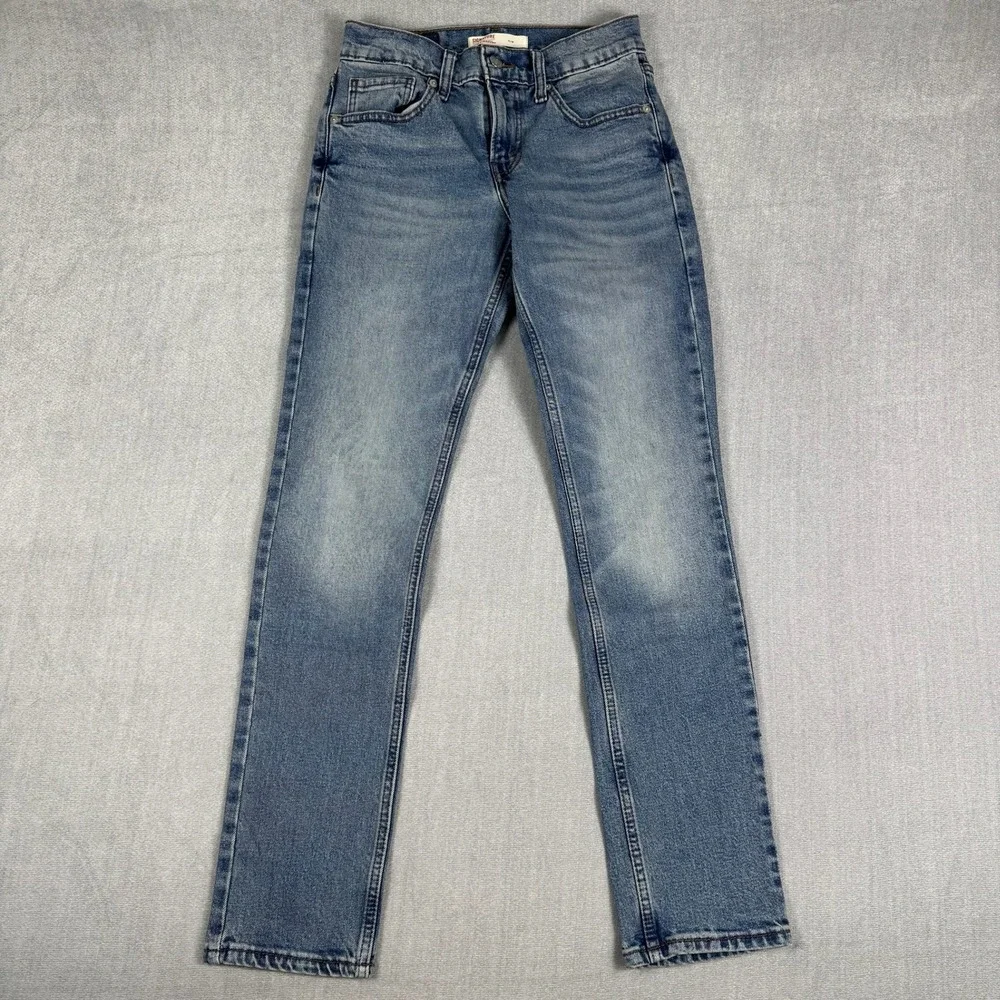 Signature Levi Strauss Slim Mid Rise Denim Jeans Mens 28x30 Blue Cotton Blend